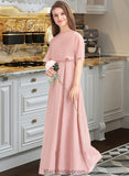 Kimora A-Line Scoop Neck Floor-Length Chiffon Junior Bridesmaid Dress BF2P0013493