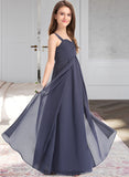 Olympia A-Line Sweetheart Floor-Length Chiffon Junior Bridesmaid Dress With Ruffle BF2P0013504