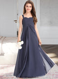 Olympia A-Line Sweetheart Floor-Length Chiffon Junior Bridesmaid Dress With Ruffle BF2P0013504