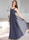 Olympia A-Line Sweetheart Floor-Length Chiffon Junior Bridesmaid Dress With Ruffle BF2P0013504