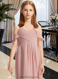 Amina A-Line Off-the-Shoulder Floor-Length Chiffon Junior Bridesmaid Dress With Cascading Ruffles BF2P0013553