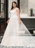 Katelynn Ball-Gown/Princess V-neck Court Train Tulle Wedding Dress BF2P0013682