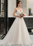 Katelynn Ball-Gown/Princess V-neck Court Train Tulle Wedding Dress BF2P0013682