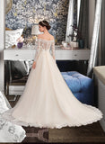 LuLu Ball-Gown/Princess Chapel Train Tulle Lace Wedding Dress BF2P0013704