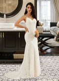 Mildred Trumpet/Mermaid V-neck Court Train Wedding Dress BF2P0013725