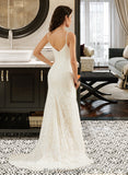 Mildred Trumpet/Mermaid V-neck Court Train Wedding Dress BF2P0013725