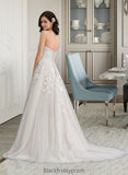 Nancy Ball-Gown/Princess Sweetheart Court Train Tulle Wedding Dress BF2P0013732