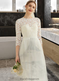 Skyler A-Line Scoop Neck Sweep Train Tulle Lace Wedding Dress BF2P0013753