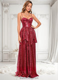 Asia A-line Sweetheart Floor-Length Sequin Prom Dresses BF2P0025868