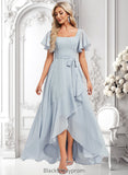 Aliya A-line Square Asymmetrical Chiffon Bridesmaid Dress BF2P0025796