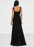 Leia Sheath/Column Scoop Floor-Length Sequin Prom Dresses BF2P0022228