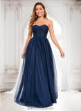 Laylah Ball-Gown/Princess Sweetheart Sweep Train Tulle Prom Dresses With Beading Sequins BF2P0025848