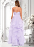 Armani Ball-Gown/Princess Asymmetrical One Shoulder Floor-Length Tulle Prom Dresses BF2P0025867