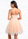 Lisa Ball-Gown/Princess Sweetheart Short Tulle Homecoming Dress With Bow BF2P0025719