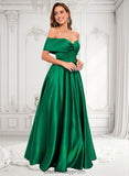 Nicole Ball-Gown/Princess Off the Shoulder Floor-Length Satin Prom Dresses BF2P0025871