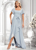 Aliya A-line Square Asymmetrical Chiffon Bridesmaid Dress BF2P0025796