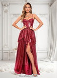 Asia A-line Sweetheart Floor-Length Sequin Prom Dresses BF2P0025868