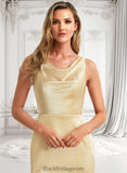 Eileen A-line Cowl Floor-Length Stretch Satin Bridesmaid Dress BF2P0025764