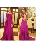 Sophie A-Line/Princess Chiffon Ruched Square Sleeveless Sweep/Brush Train Mother of the Bride Dresses BF2P0020406