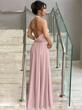 Adison A-Line/Princess Stretch Crepe Ruffles Halter Sleeveless Floor-Length Mother of the Bride Dresses BF2P0020441