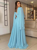 Lilliana A-Line/Princess Chiffon Ruffles V-neck Sleeveless Floor-Length Mother of the Bride Dresses BF2P0020452