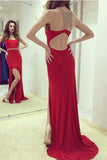 2024 Spandex Scoop Open Back Sheath/Column Prom Dresses