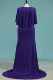 2024 Scoop Mermaid Evening Dresses Spandex Sweep Train