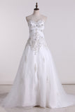 2024 New Arrival Sweetheart With Beads A Line Wedding Dresses