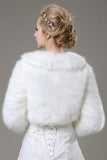 Long Sleeves Faux Fur Wedding Wrap