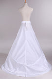 Women Elastic Satin Sweep Train 2 Tiers Petticoats #1504