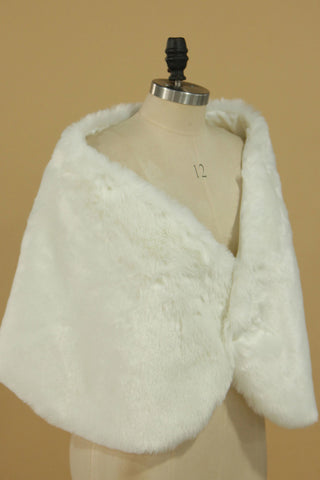 Concise Faux Fur Wedding Wrap