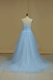 2024 Simple Prom Dresses A-Line Sweetheart Floor-Length Tulle