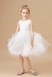 Chic Sleeveless Lace Tulle Flower Girl Dresses