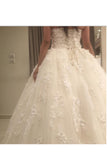 2024 Spaghetti Straps Wedding Dresses A Line Tulle With Applique