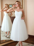 White Tulle Lace Up Short Prom Dresses Bridesmaid Dresses