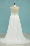 2024 V Neck Chiffon With Beads A Line Court Train Wedding Dresses