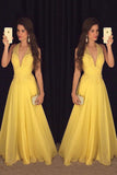 2024 Prom Dresses A Line Halter Chiffon With Applique And Beads