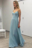 Prom Dress A Line Sweetheart Chiffon Floor Length Straps