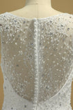 2024 New Arrival Wedding Dress Scoop Mermaid Tulle With Beading