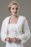 Long Sleeves Faux Fur Wedding Wrap