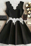 2024 New Arrival Homecoming Dresses A Line Satin With Applique