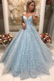 New Arrival Off The Shoulder Prom Dresses Formal Evening Dress Lace Floor Length