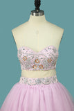 2024 Beaded Bodice Homecoming Dresses Sweetheart A Line Short/Mini