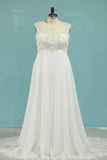 2024 V Neck Chiffon With Beads A Line Court Train Wedding Dresses