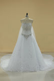 2024 Gorgeous Sweetheart Wedding Dresses A Line Tulle With Applique