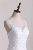 2024 Wedding Dresses Straps Mermaid/Trumpet With Applique Organza