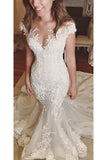 2024 Wedding Dresses Mermaid Off The Shoulder Tulle With Applique