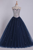 2024 Bicolor Quinceanera Dresses Sweetheart Ball Gown Floor-Length Beaded Bodice