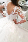 2024 Wedding Dresses V Neck Sheath With Applique Long Sleeves Detachable Train