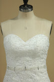 2024 Sweetheart Beaded Waistline With Applique Mermaid Wedding Dresses